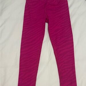 Carbon38 Pink Leggings Stretchy Performance leggings and Crop Tank Set